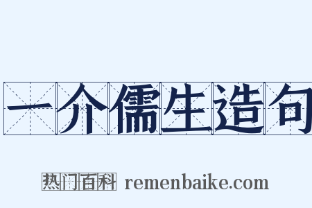 一介儒生造句是什么意思的图片